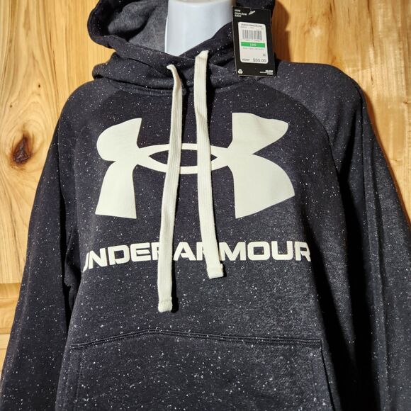 Under Armour Hoodie – Women’s Large, Black w/ White Specs, NWT - Picture 4 of 9